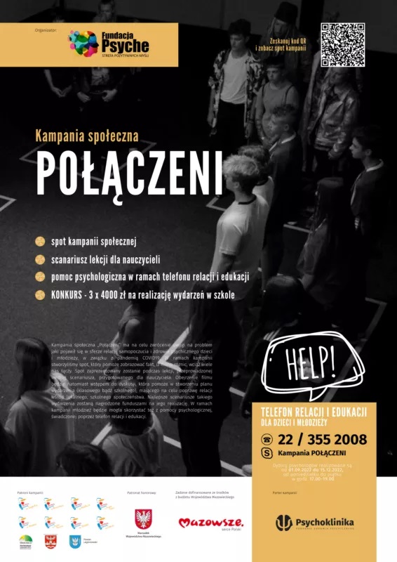 W ramach projektu „Zadbajmy o relacje – psychoedukacja dzieci i młodzieży” realizowanego przez Fundację Psyche – Strefa Pozytywnych Myśli została uruchomiona specjalna Infolinia – Telefon relacji i edukacji.