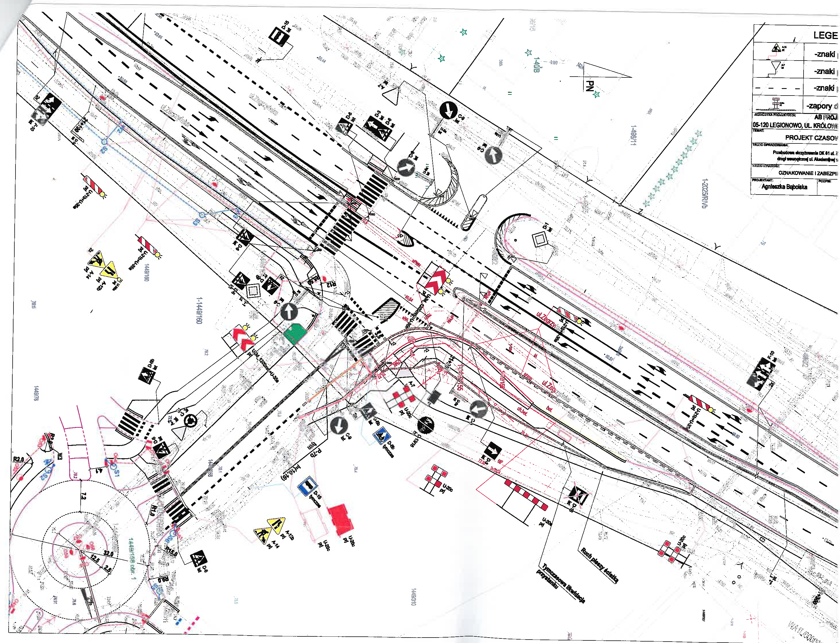 Mapa obrazująca nową tymczasową lokalizację przystanku 