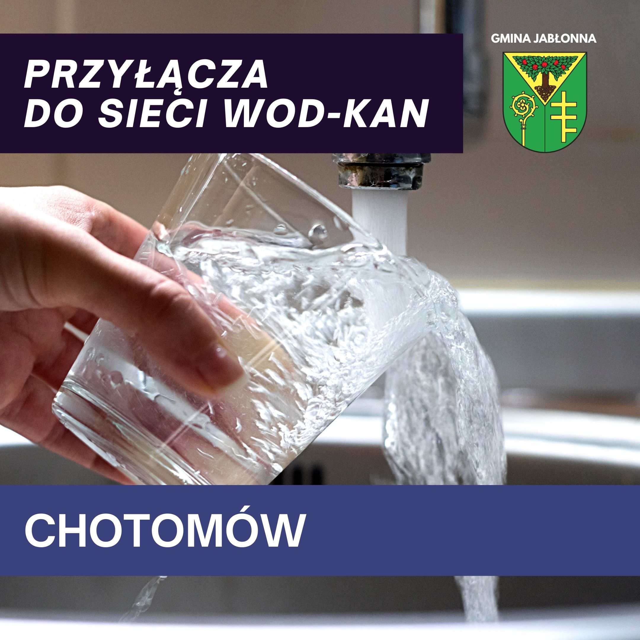 Infografika: Przyłącza do sieci wod-kan - Chotomów