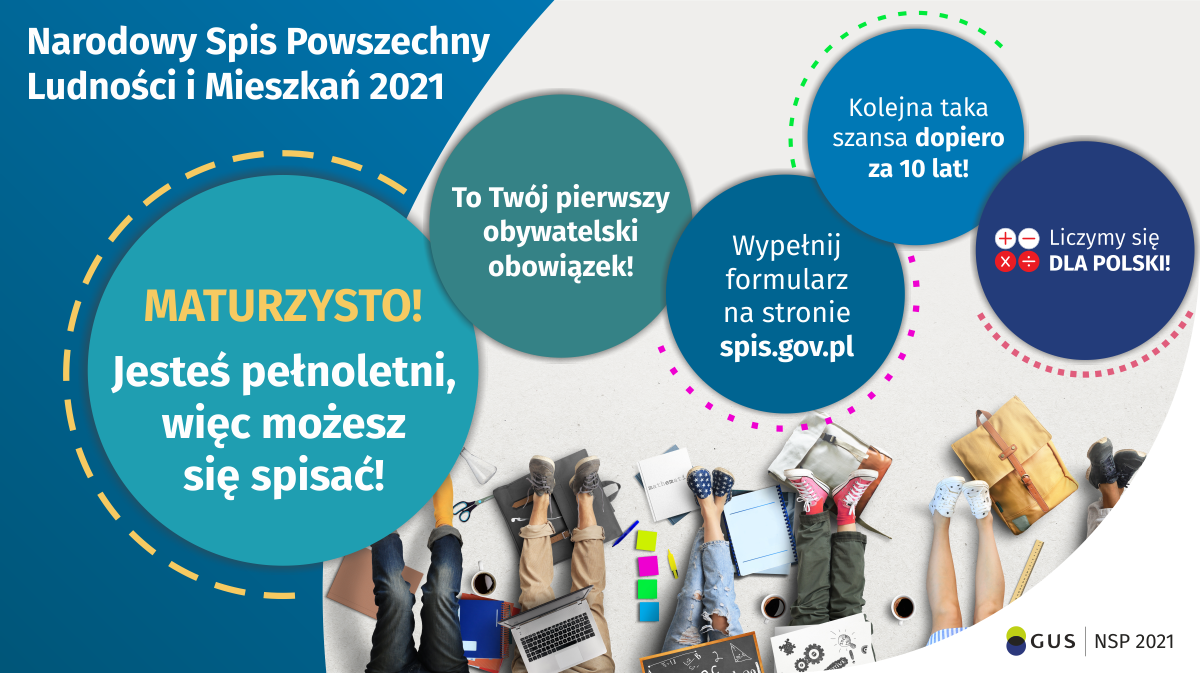 Plakat informacyjny skierowany do maturzystów. 