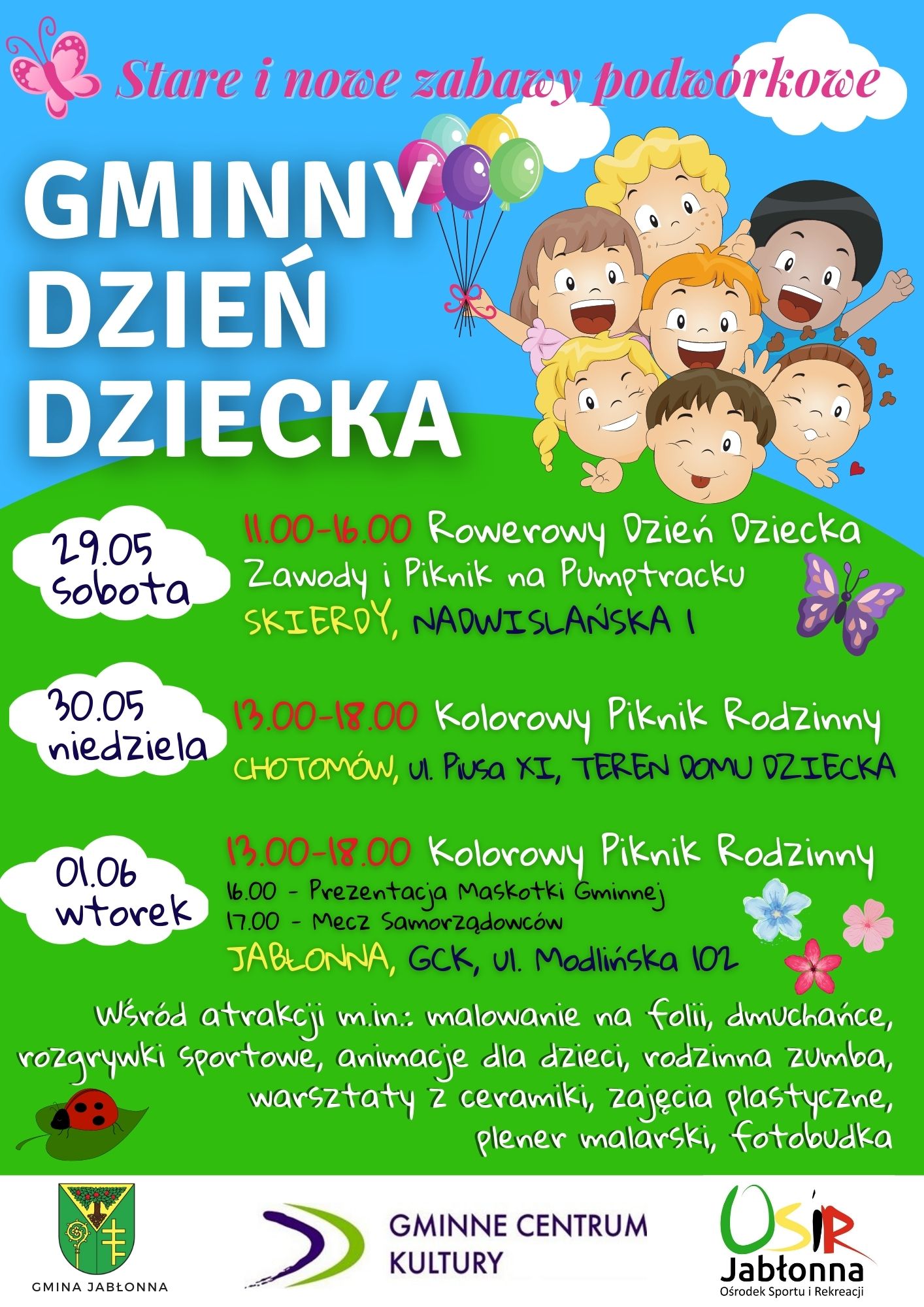 Plakat informacyjny z okazji Dnia Dziecka