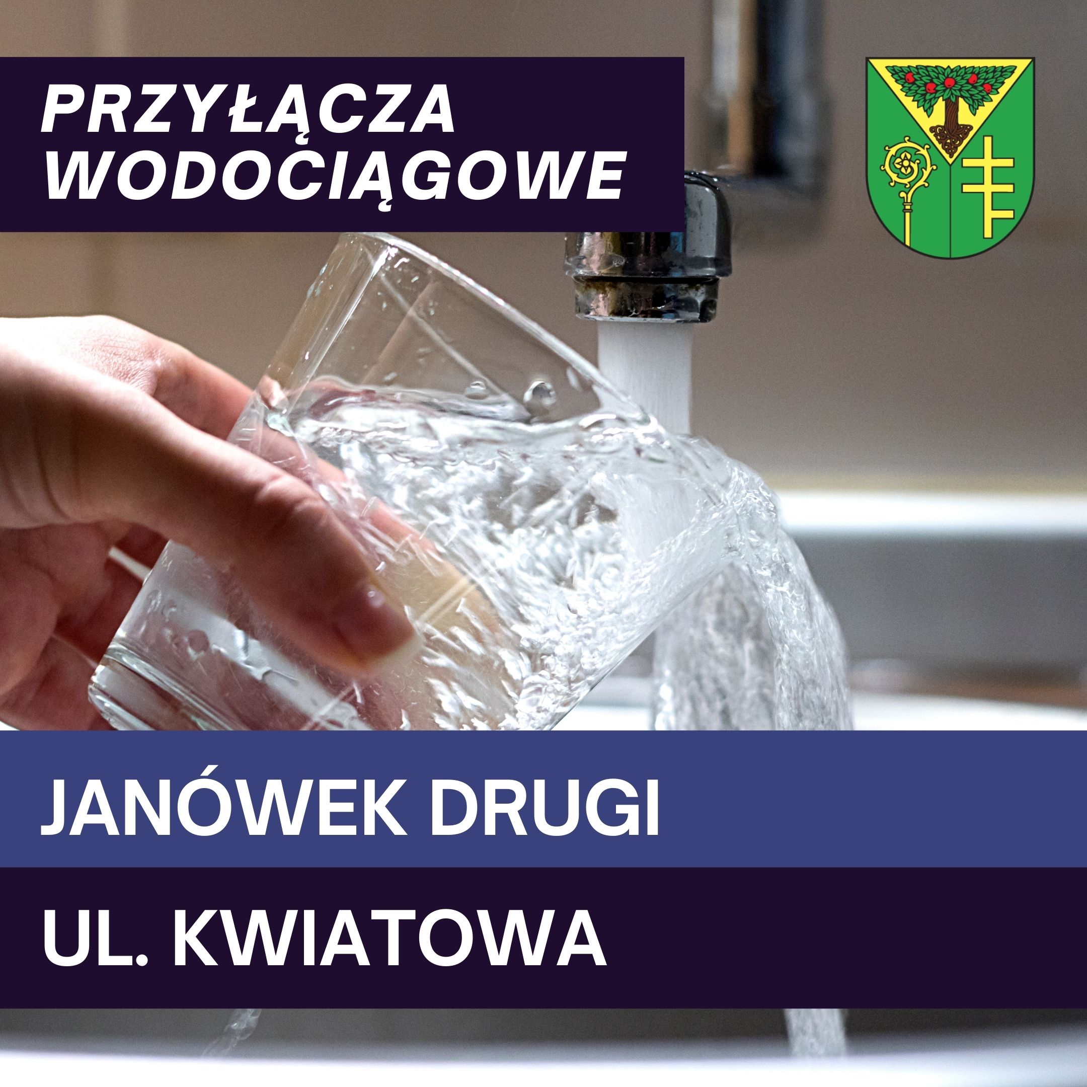 Infografika: Przyłącza wodociągowe, ul. Kwiatowa, Janówek Drugi